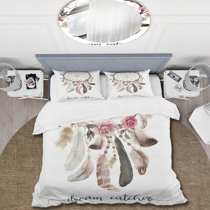 Ensemble de housse de couette Dream Catcher, Housse de couette simple + 1 taie décorative stan