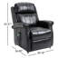 Fauteuil inclinable bleu en similicuir-2008930394