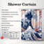 Rideau de douche 1 pièce Kanagawa Crest Design-362512000