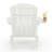 Folding Adirondack Chair Set of 4 with 2 Side Table, HDPE Outdoor Patio Chair with Cup Holder, All Weather Resistent Wooden Textured for patios, Decks, Gardens, fire Pit, White-932848435