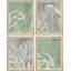 "Watercolor Botanical Plant Leaves", impression sur papier 4 pièces-97782140-97782139