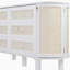Lit escamotable double avec rangement caché et motif tissé moderne, blanc-258397021-258397022