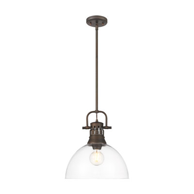 Marell 1-Light Pendant with Rod in Clear Glass
