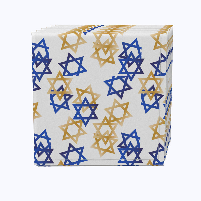 Polyester Geometric Square Napkin, Star of David