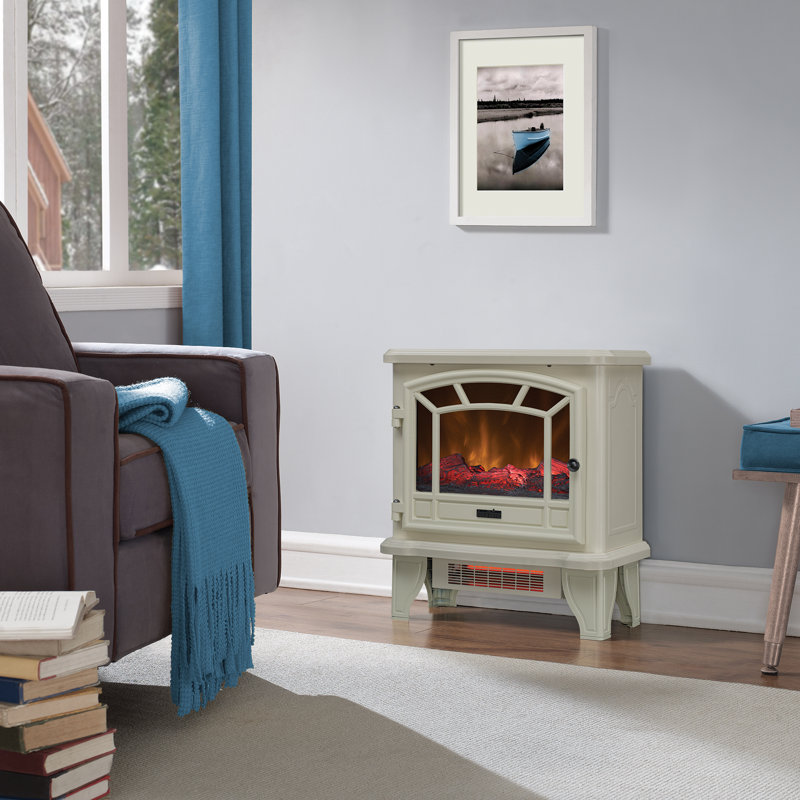Freestanding Infrared Electric Stove, Cream