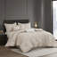 Édredon grand de luxe beige 7 pièces avec motif diagonal, rembourrage toutes saisons, jupe de lit et coussins décoratifs beige, motif, gouttes de 15 pouces, taies décoratives assorties-125564346