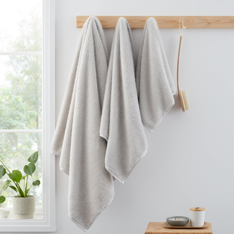 Soft Zero Twist Spa Towel 100% Cotton Bath Towel, Silver Grey