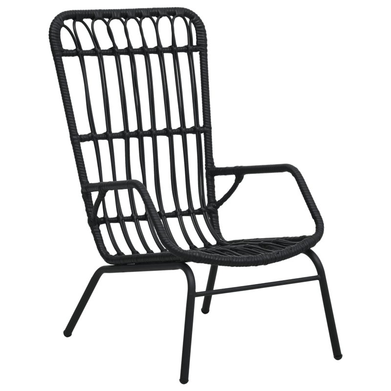 Creil Patio Dining Armchair with Cushion, Black