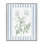 Herbes sauvages sur rayures bleues, giclée encadrée, design par lettré et doublé