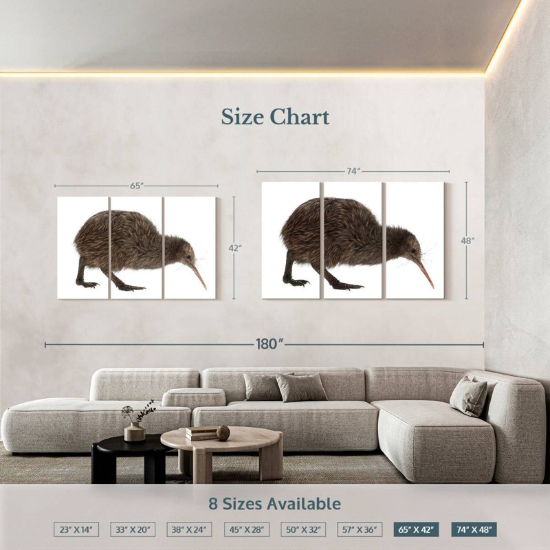 Brampt Kiwi Bird, 42" H x 65" W