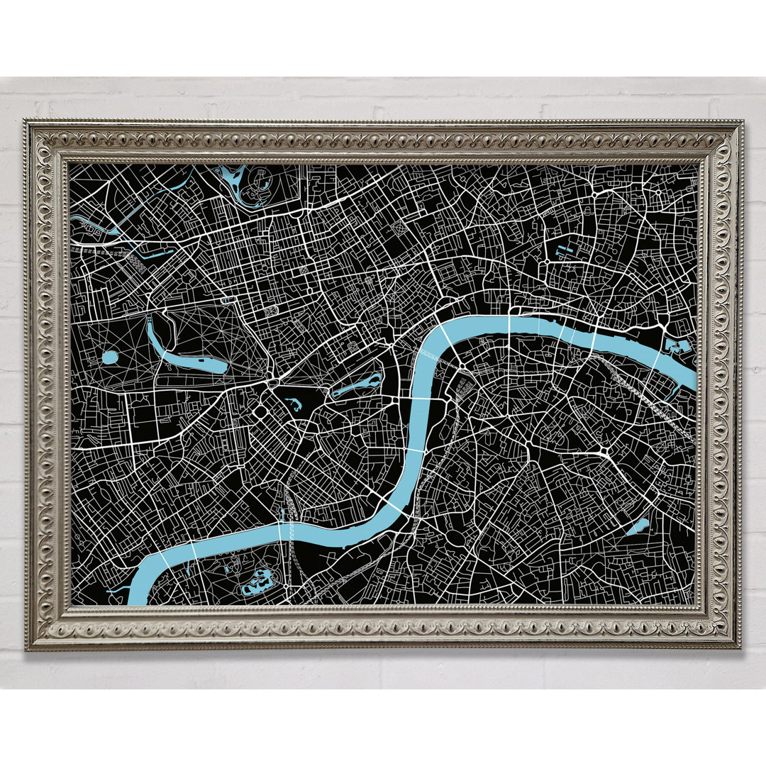 Gerahmtes Wandbild The Map Of London Thames 2