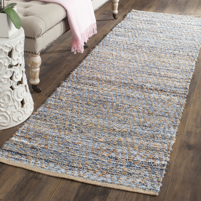 Doleman Hand Woven Jute Striped Rug, Runner 2'3" x 22'