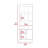 Shell Beach 1-Drawer 3-Shelf Bookcase