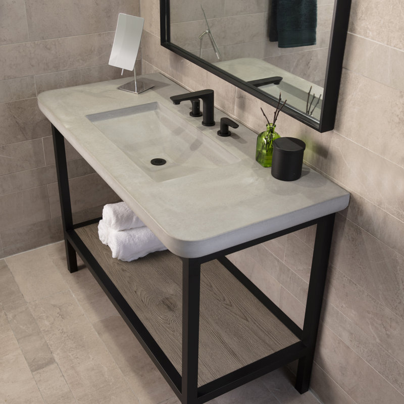 Flou Widespread Bathroom Faucet with Drain Assembly, Matte Black