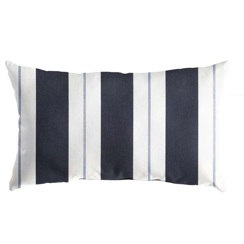 Housse et insert de coussin rectangulaire intérieur / extérieur Ansen Sunbrella®, Bleu, 12 po x 18 po