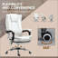 Fauteuil de massage, fauteuil inclinable avec hauteur réglable et repose-pieds