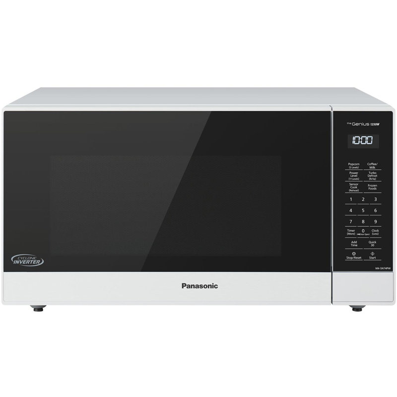 Panasonic 1.6-cu. ft. Inverter Microwave in White, 1250W, Countertop Microwave with Inverter