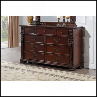 9 Drawer Dresser , Cherry