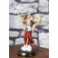 Figurine Archangel Saint Michael tenant une épée et un parchemin avec plaque en laiton