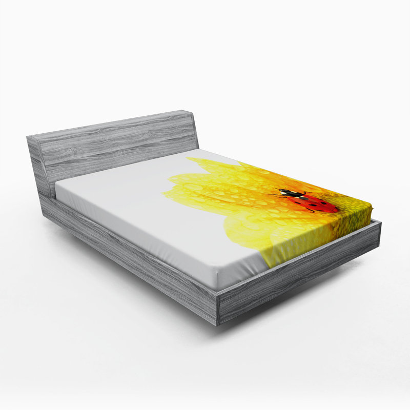 Microfiber Floral Fitted Sheet, Full Fitted Sheet