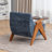 Kyajah 27.5" W Chenille Solid Wood Armchair-2022522510