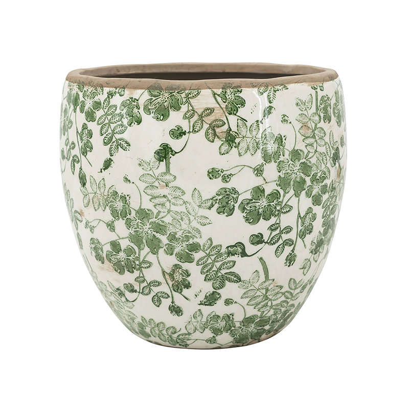 Vase en céramique avec motif floral