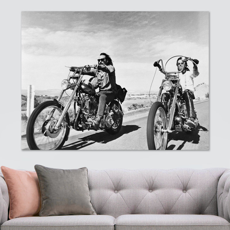 Easy Rider 1969 Iconic Bike Movie - Wrapped Canvas Print, 61cm H x 81cm W x 4cm D
