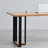 Burlywood,Black Rectangular Solid Wood Writing desk-1820414577