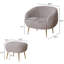 Fauteuil demi-tonneau avec repose-pieds Guerro-1365278744