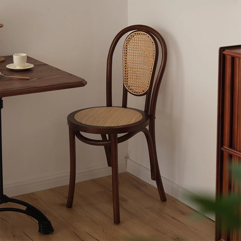 Ensemble de 2 chaises d'appoint à dossier beige et brun noisette