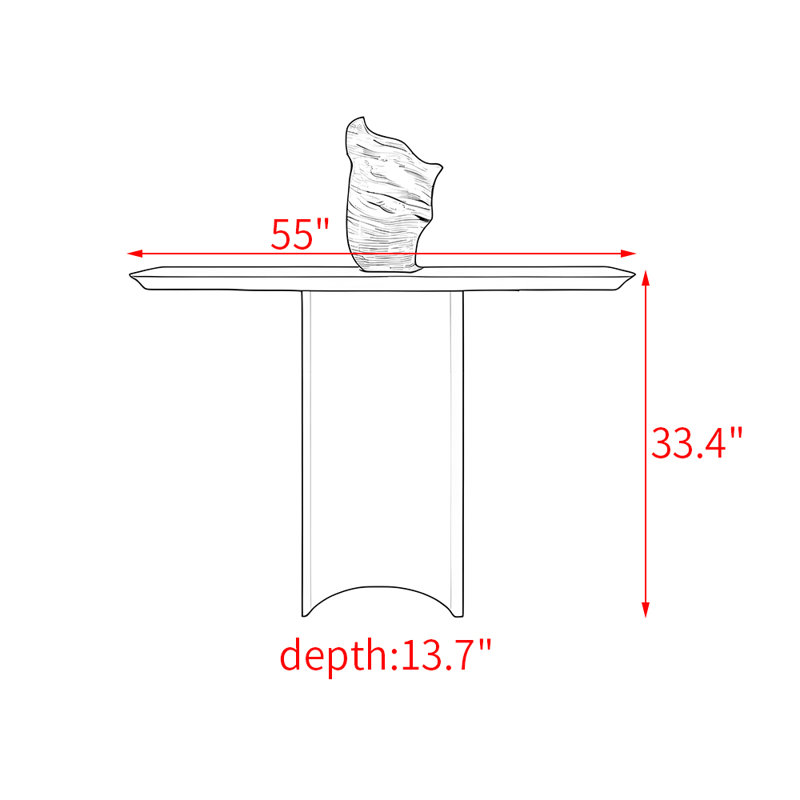 Console en métal de style italien, Laiton, 33.4" H x 55" W x 13.7" D