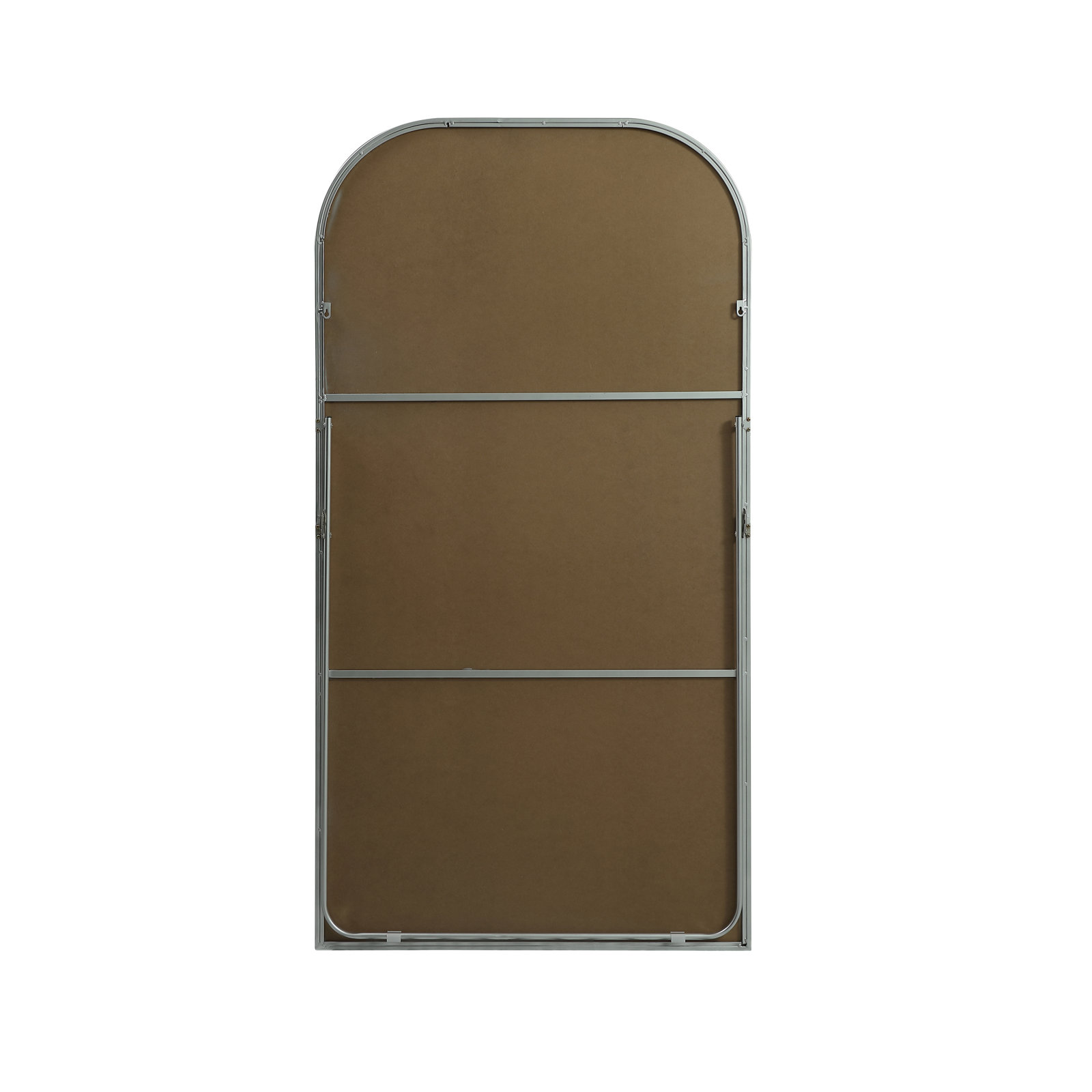 Sabine Metal Arch Floor Mirror, 66" x 35", Silver