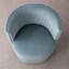 Fauteuil d'appoint demi-tonneau en velours avec roulettes-2076944048