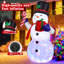 Bonhomme de neige musical éclairé à DEL de 8 pi GOOSH - lumières rotatives à 360 °, canne à sucre et boîte-cadeau