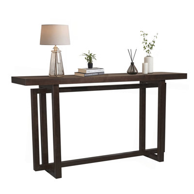59" Narrow Console Table - MDF Entryway Sofa Table For Hallway, Living Room, Foyer With Space-Saving Design