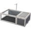 Tortoise House, Grey - Removable Top And Tray Feature Residence With Grey, 22.6"l X 24.6"w