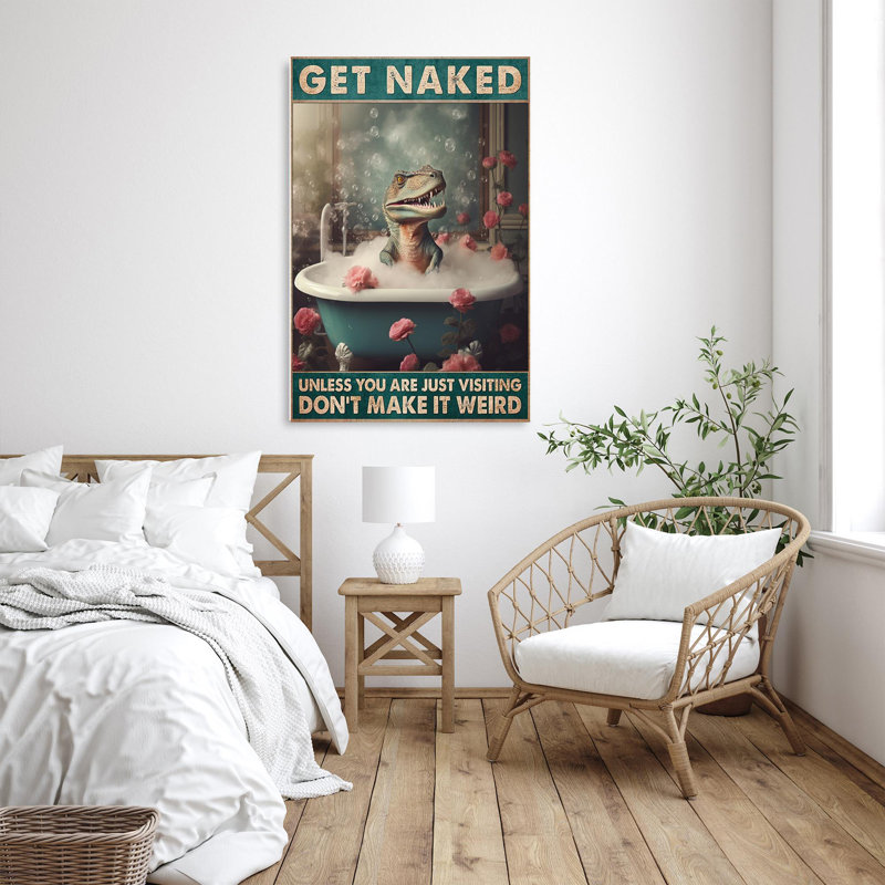 «Dinosaur Get Nake 2 - 1 pièce», H 36 po x l 24 po x P 1,25 po