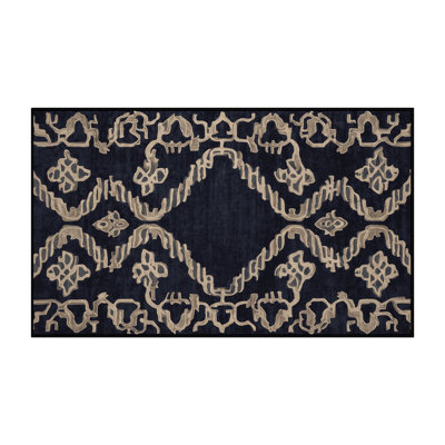 Tapis gris lavable à la machine