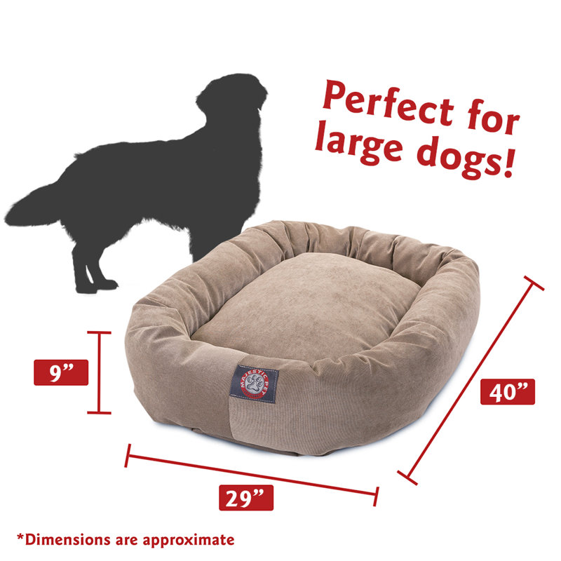 X-Large Pearl Micro Velvet Orthopedic Elevated Dog Bed