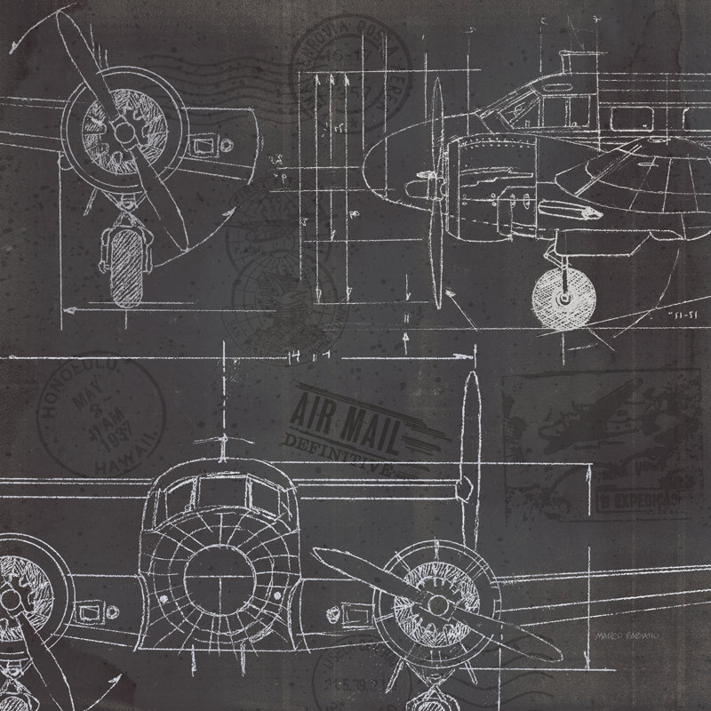 Plan de l'avion III, H 12 po x l 12 po