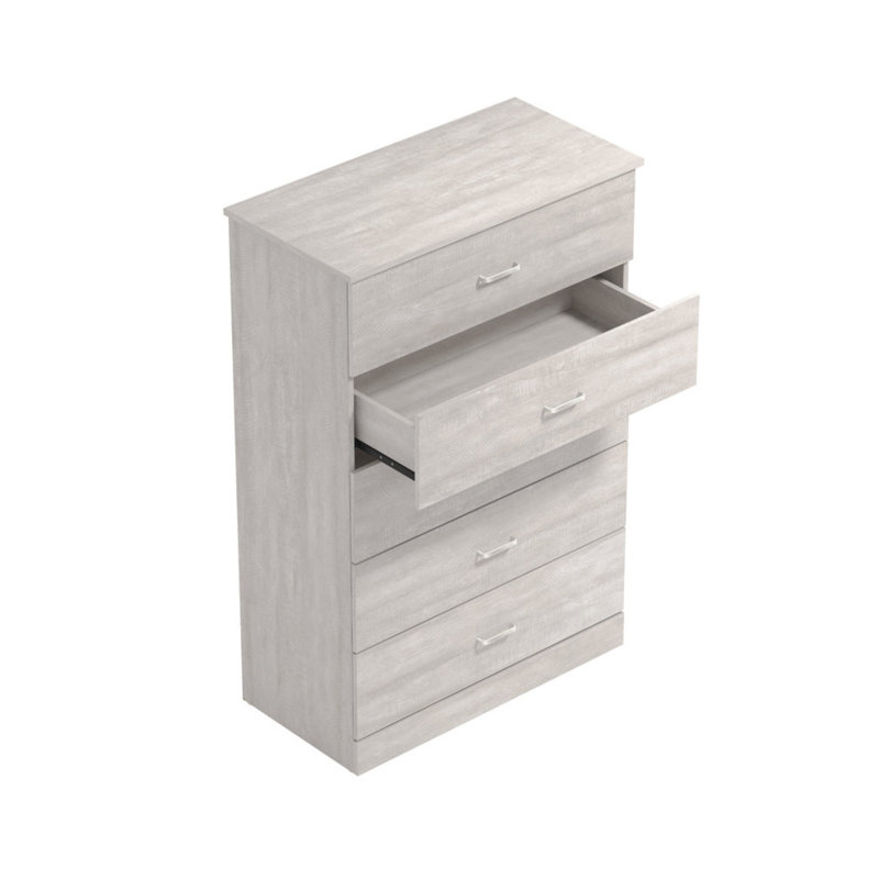Ensemble de chambre à coucher 2 pièces Allyannah, Chêne gris cendré