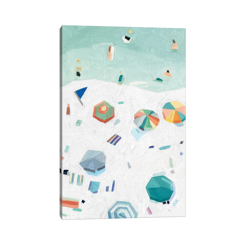 Reproduction d’art, "Beach Vista II" par Emma Scarvey, Toile tendue, Pas de tapis, H 26 po x l 18 po x P 1,5 po
