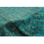 Tapis décoratif turquoise en laine de conception unique noué à la main des années 1980 6 pi 11 po x 10 pi 2 po Bonucci