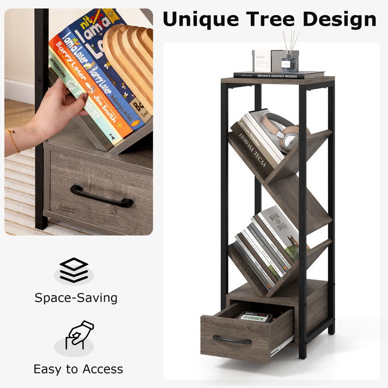 92cm H x 30cm W Metal Book Display Bookcase