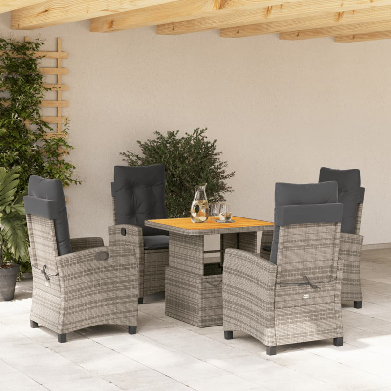 Ensemble repas avec coussins Red Barrel Studio®, Table d'une longueur de 31,5 po, 4