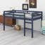 Lit mezzanine en bois avec échelle-750741430