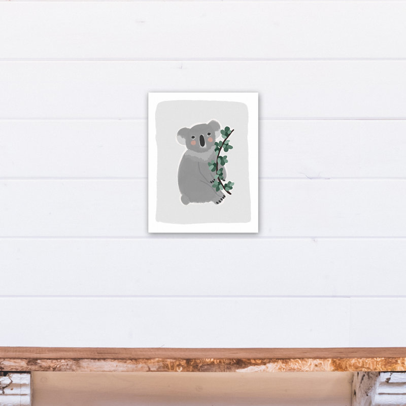 Art sur toile koala doux Briscoe, Gris, H 14 po x l 11 po x P 1,25 po