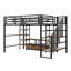 Lit mezzanine en métal avec escalier-730856034