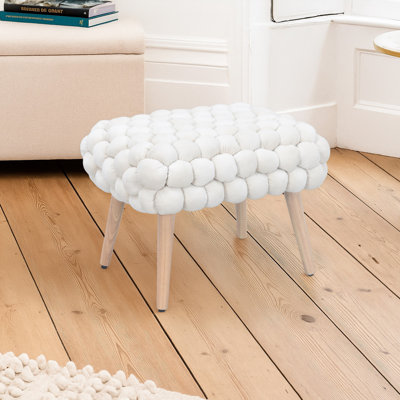 Aciel 56 cm W Velvet Tufted Rectangle Geometric Shapes Footstool