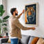 Tiger in Night Japandi - Wrapped Canvas-177689752-177689755